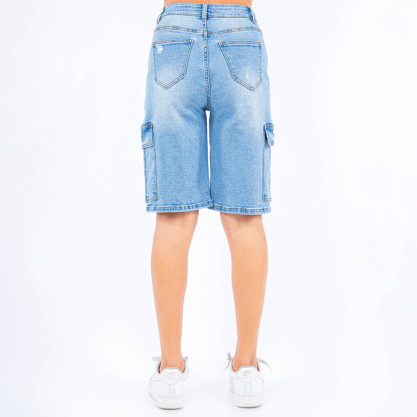 CARGO POCKET DENIM BERMUDA SHORtS