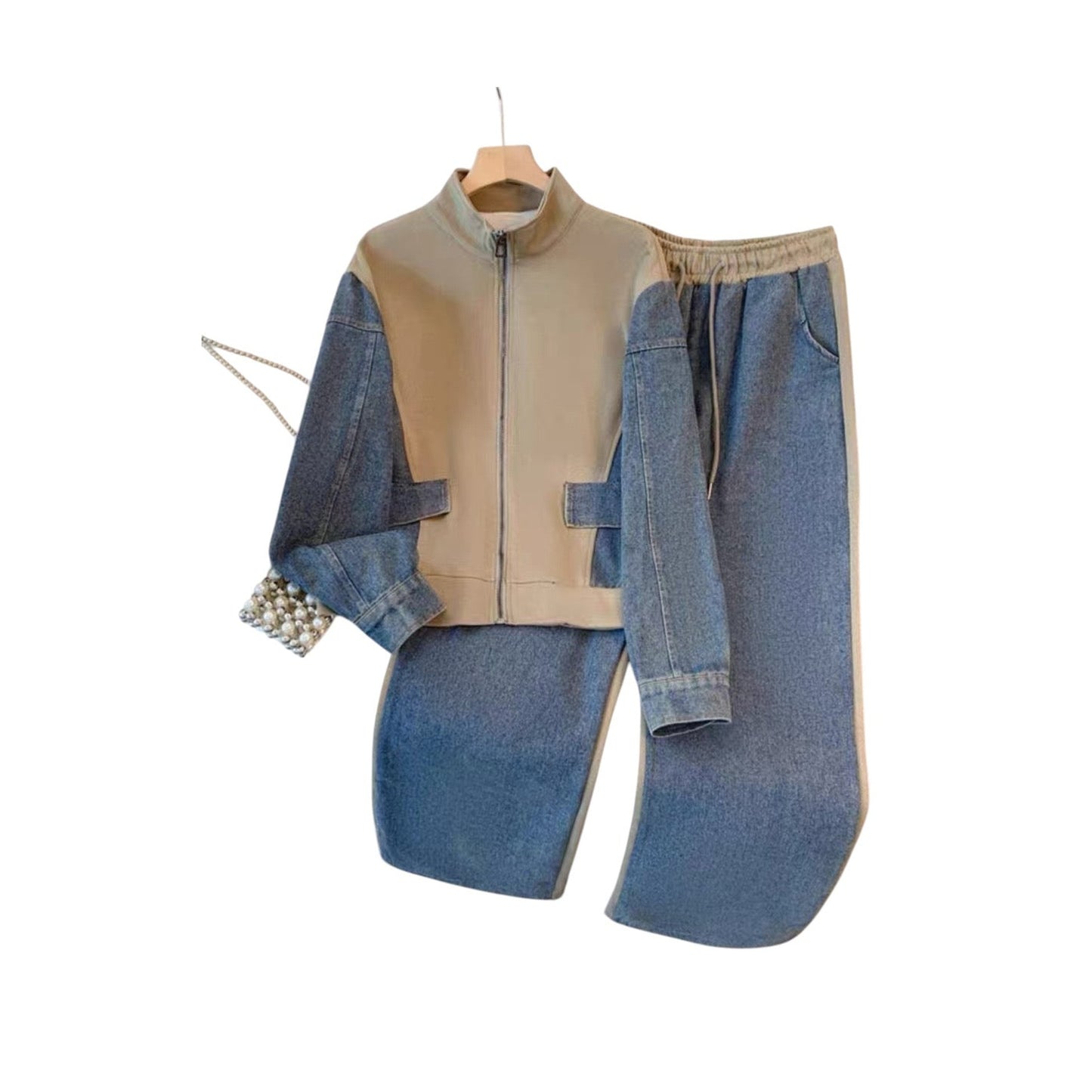 GLAM DENIM JERSEY SET