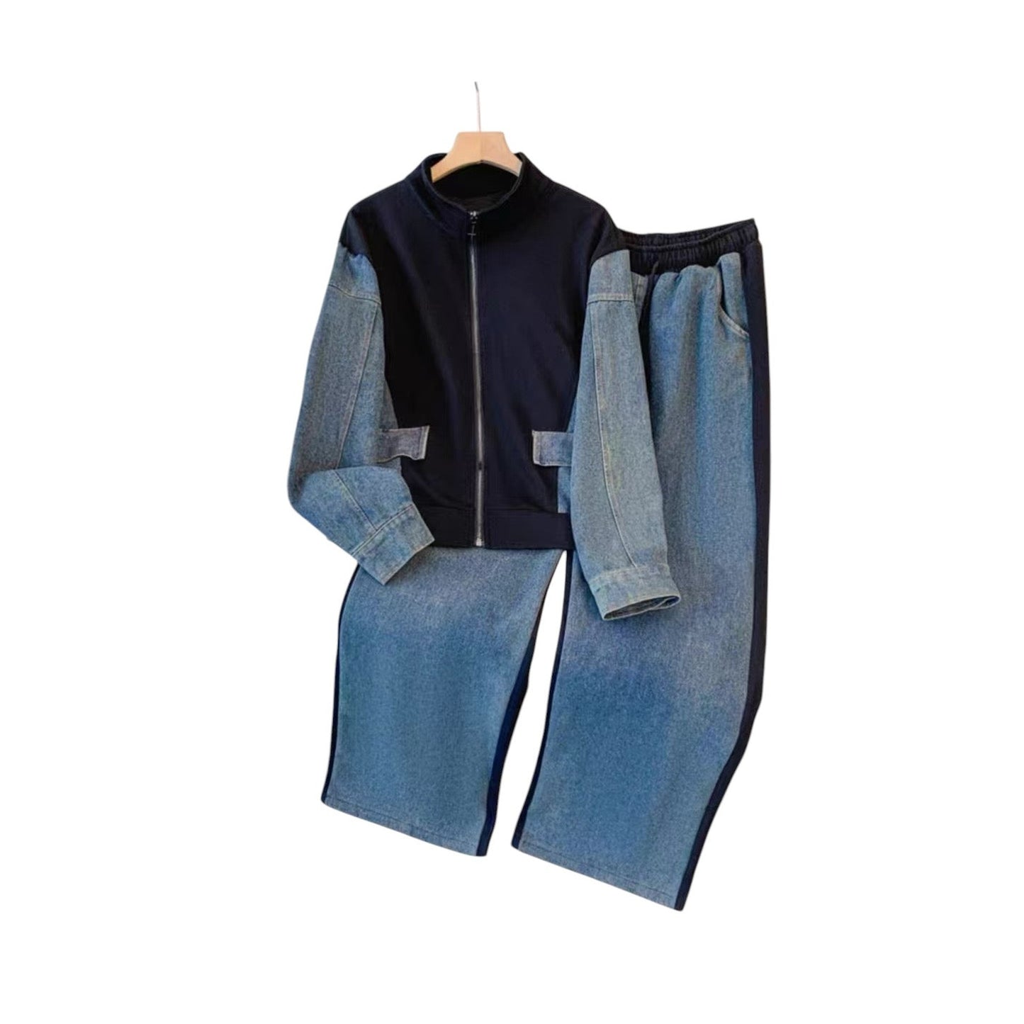 GLAM DENIM JERSEY SET