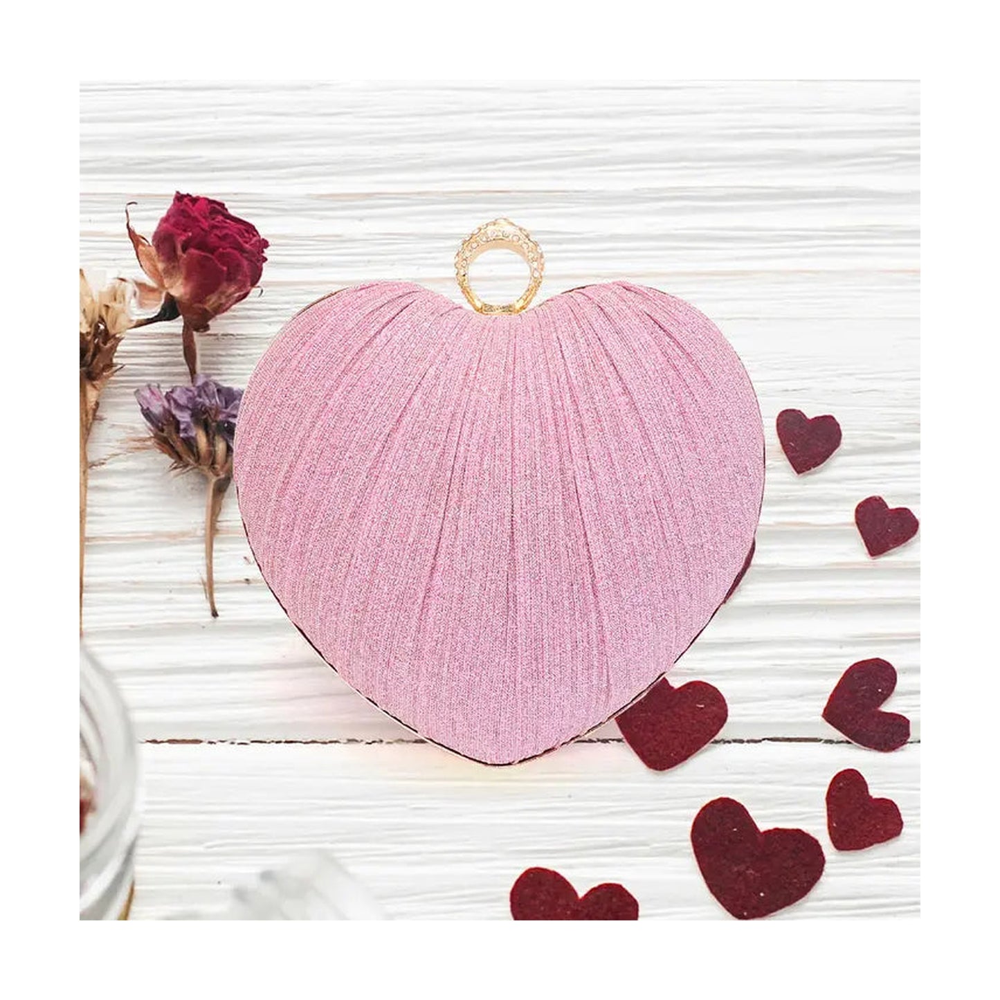 HEART RHINESTONE PARTY BAG