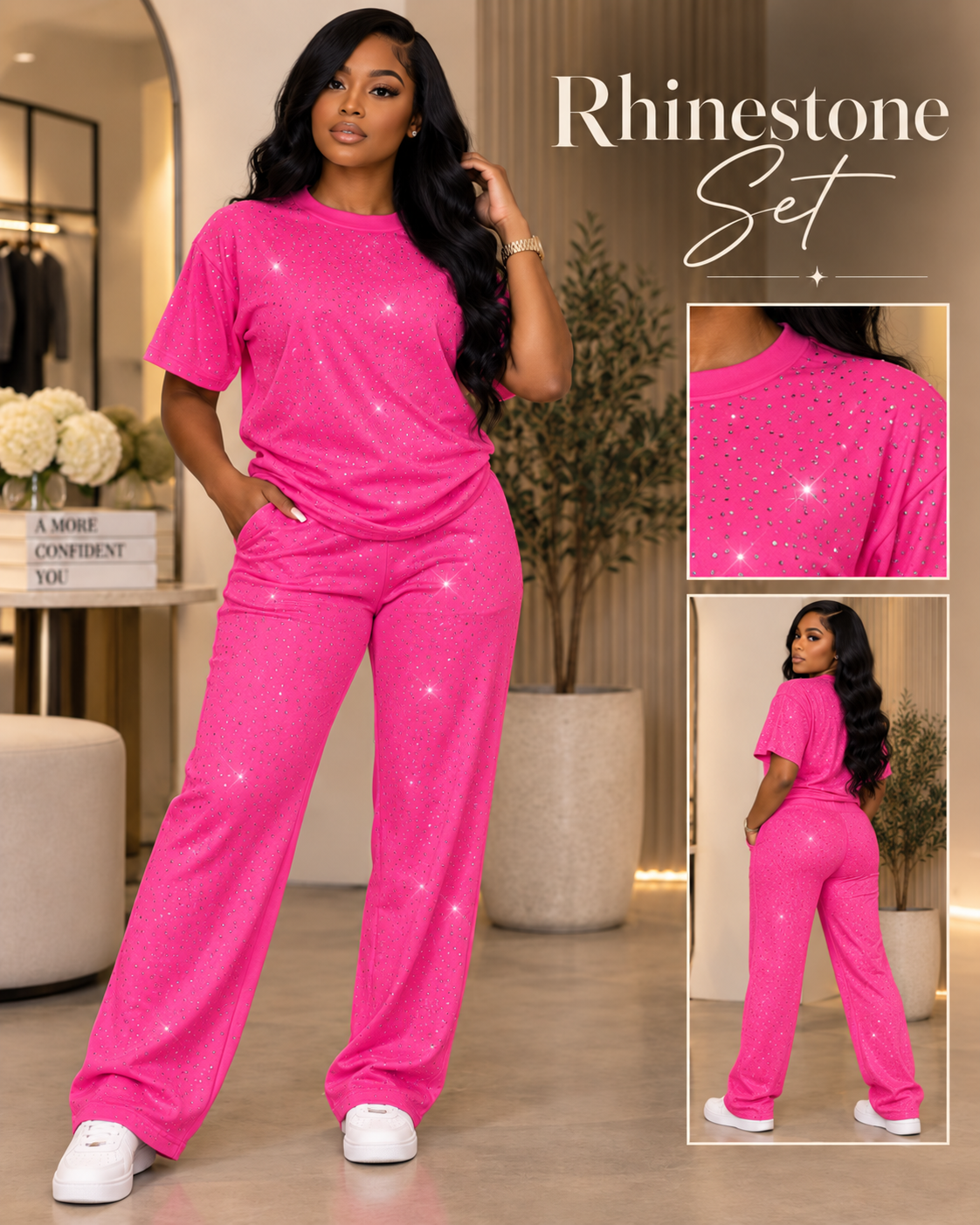 Rhinestone Lounge Set