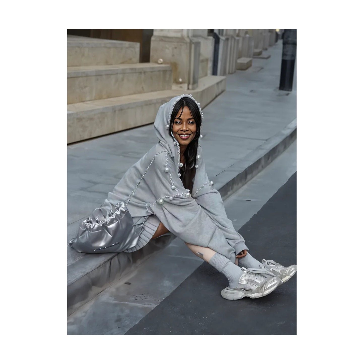 LUXE PEARL OVERSIZED HOODIE