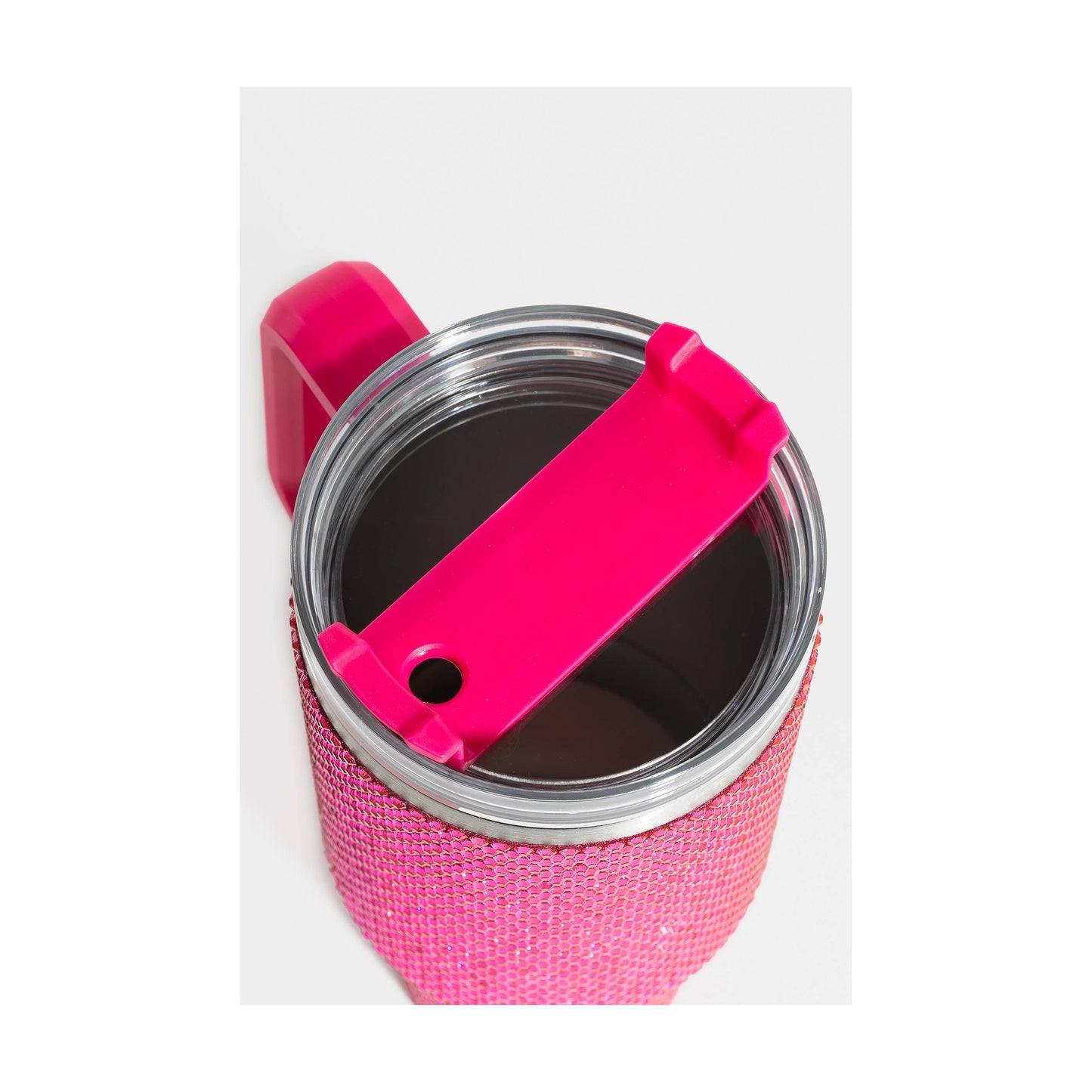Pave Rhinestone Studded Queen Tumbler Cup: PINK