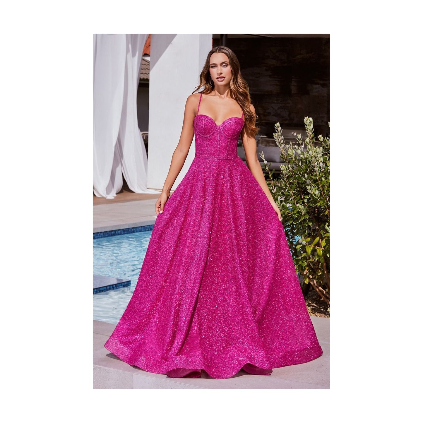PINK GLITTER GOWN