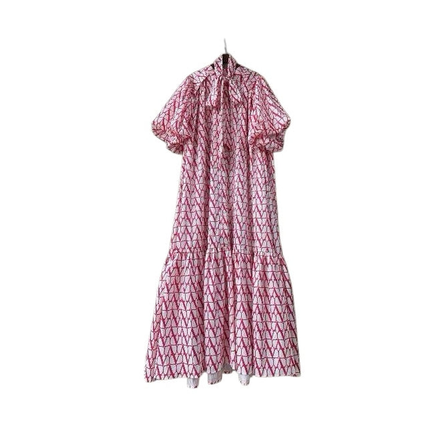 PUFF SLEEVE DRESS BUTTON FRONT
