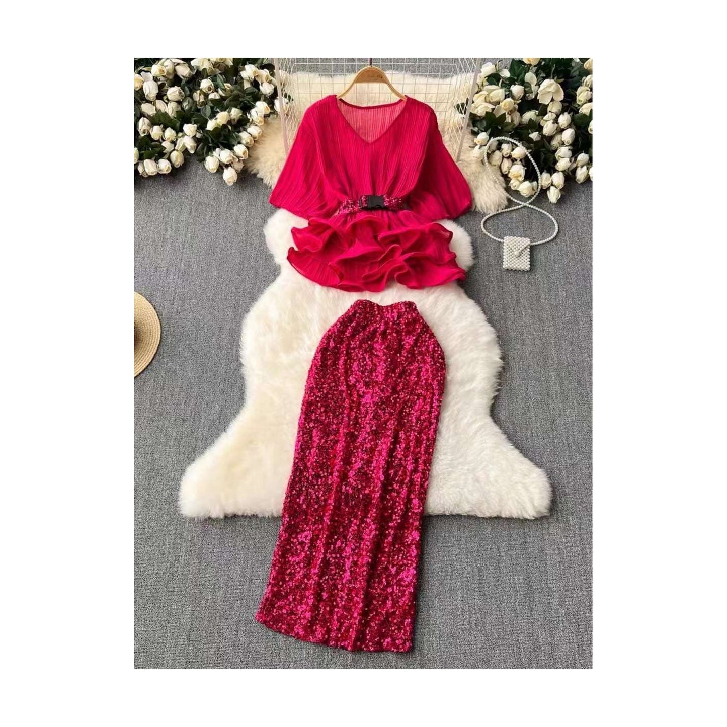 SEQUiN SKIRT SET