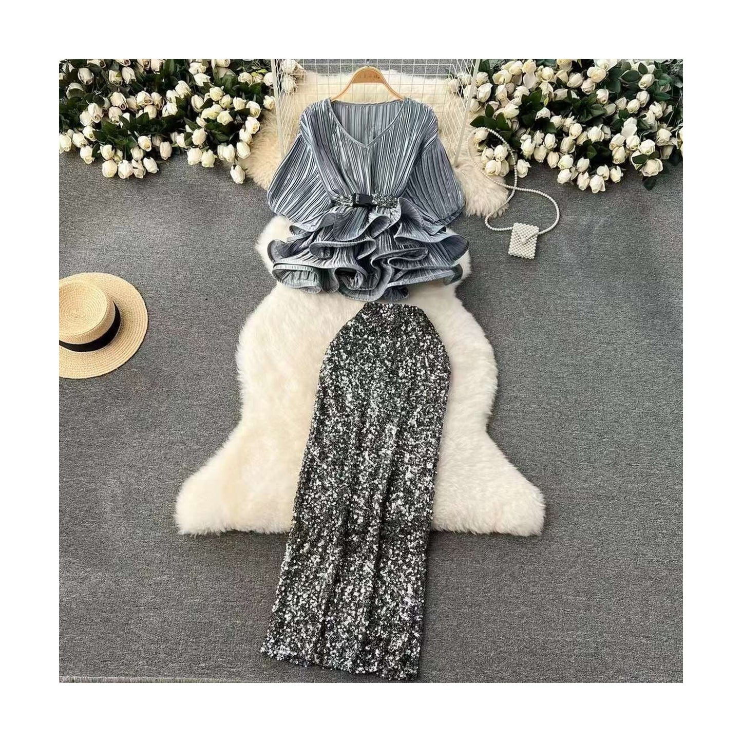 SEQUiN SKIRT SET