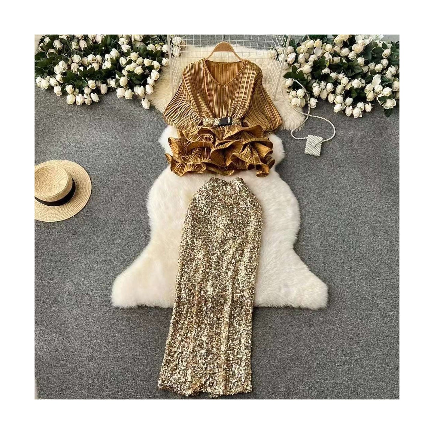 SEQUiN SKIRT SET