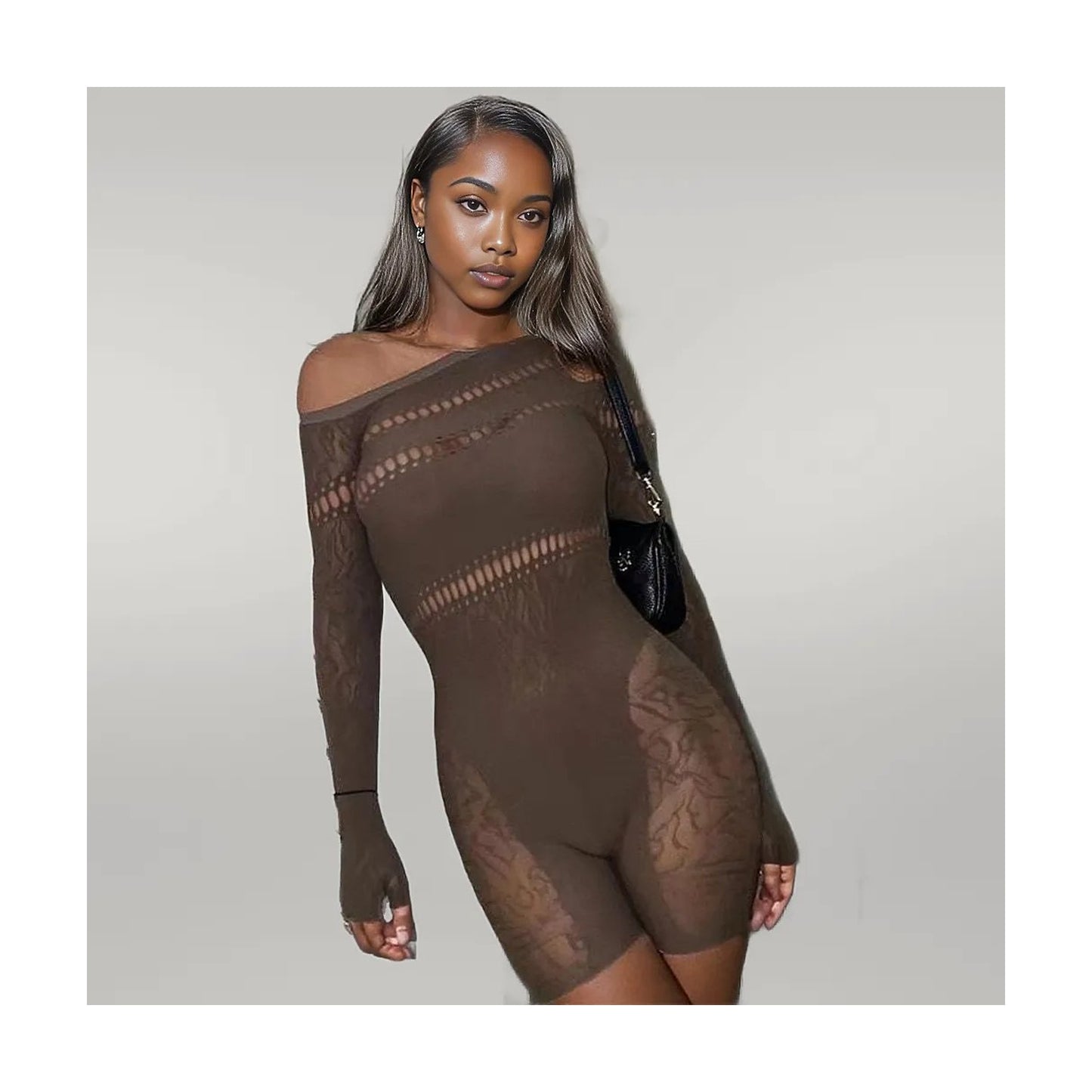 SHORT MESH ROMPER