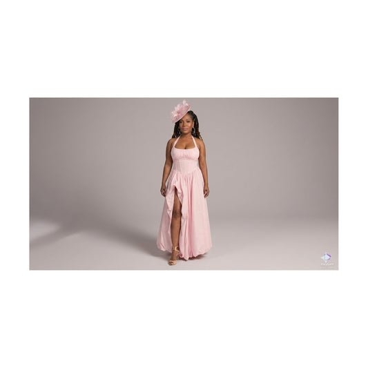 SOFT GLAM HALTER DRESS