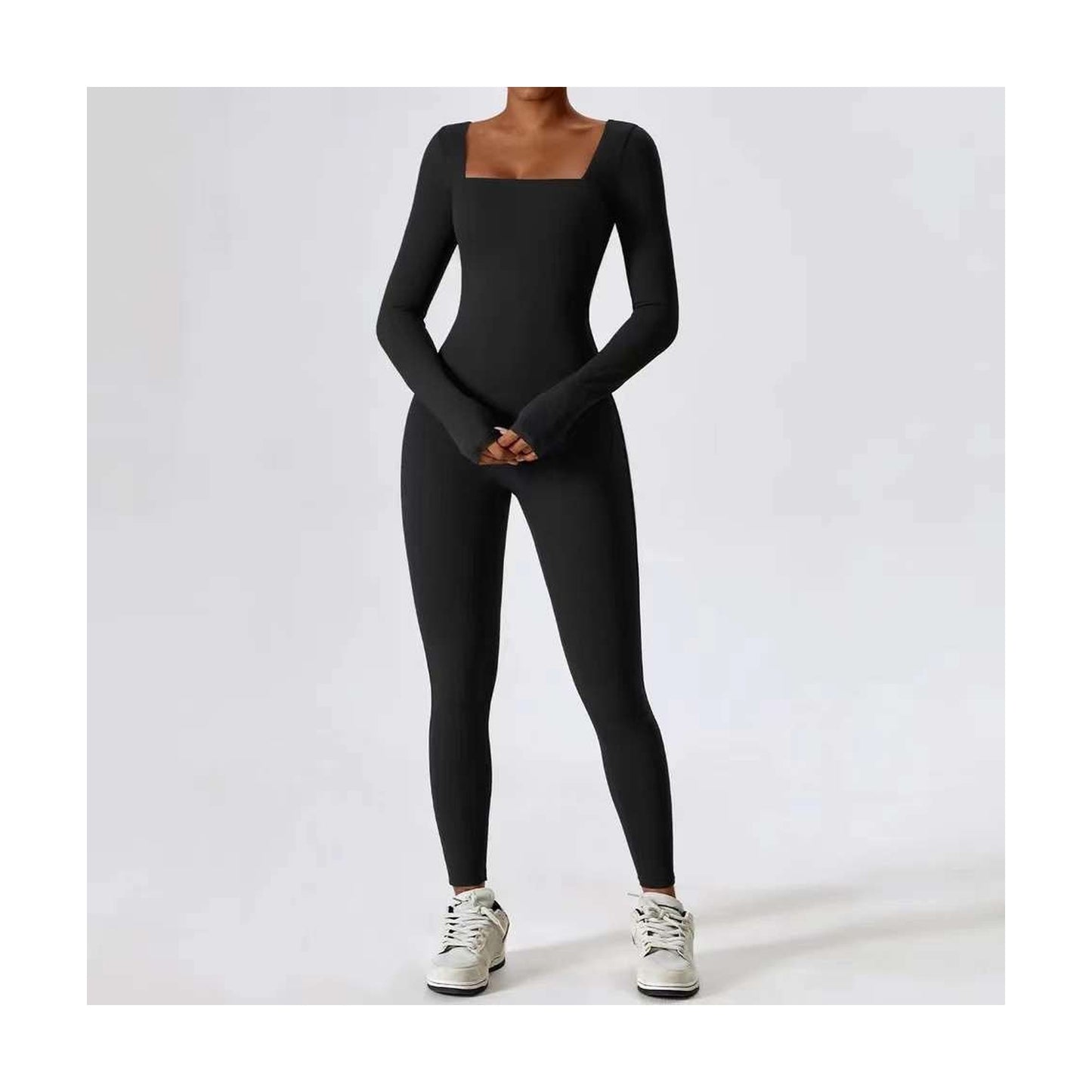 SPANDEX JUMPSUIT BACK ZIP