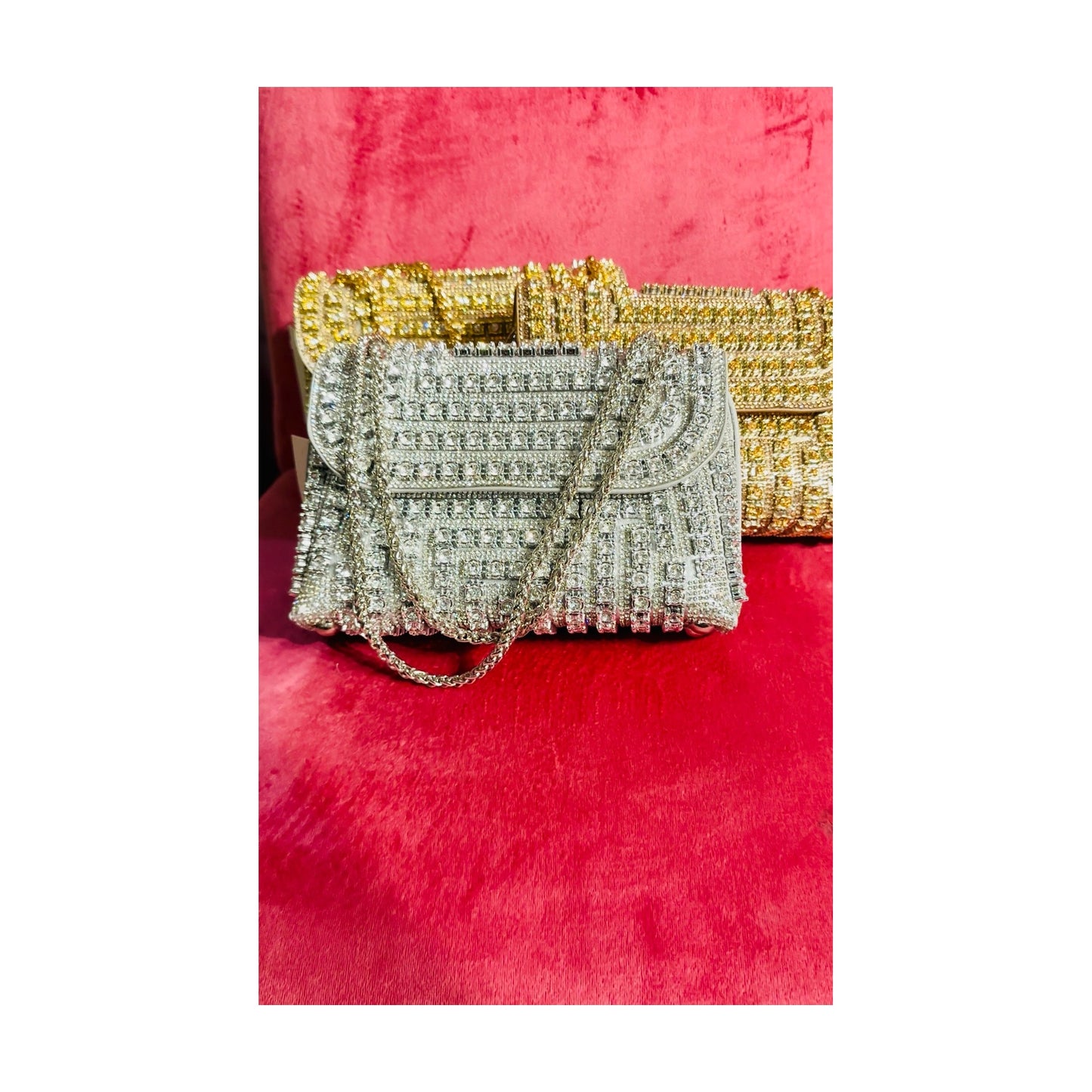 STATEMENT RHINESTONE PARTY BAG