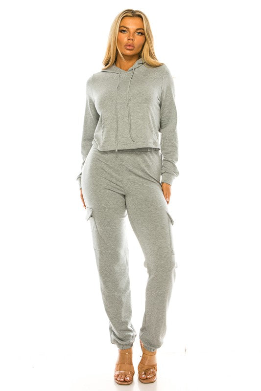 2 Piece Cargo Jogger Set